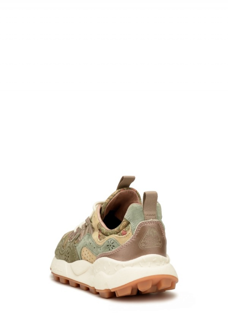 Adidasy Flower Mountain Yamano 3 Damskie Zielone Beżowe | QBF5999EC